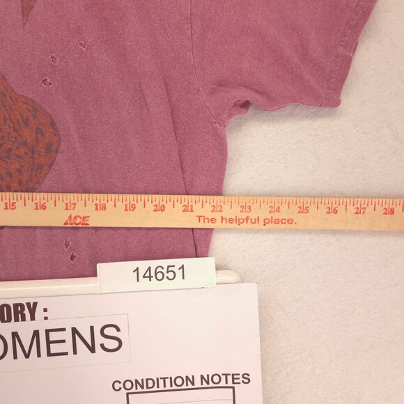 Def Leppard Band Graphic Short Sleeve T Shirt Womens Size Extra Large XL Pink - Picture 7 of 9